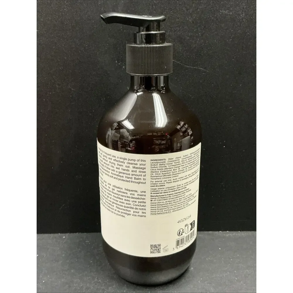 Aesop Resurrection Aromatique Hand Wash -16.9 fl oz 500ml NEW